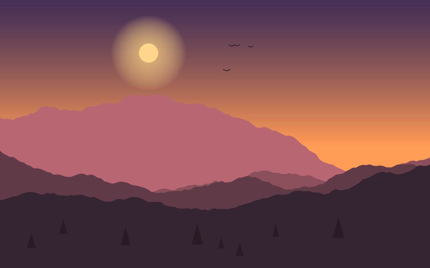 Illustrazione di un paesaggio