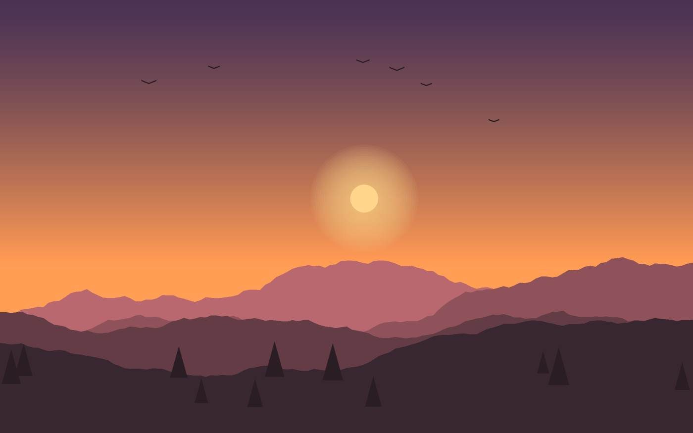 Illustrazione di un paesaggio