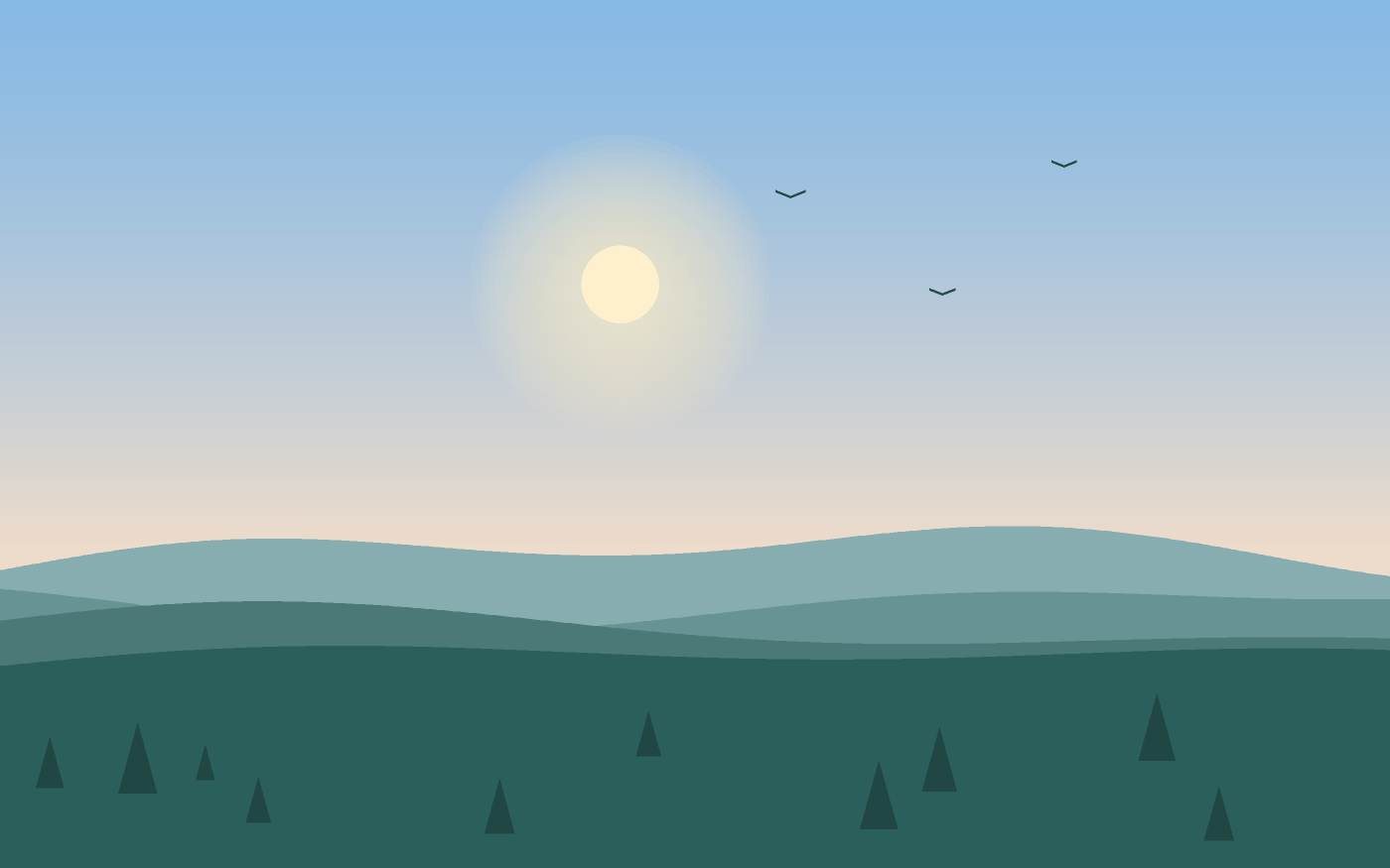 Illustrazione di un paesaggio