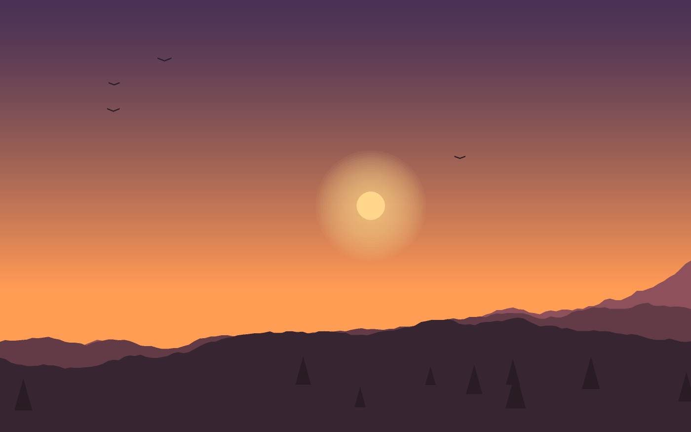 Illustrazione di un paesaggio