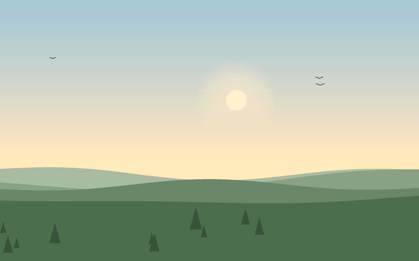 Ilustração de uma paisagem